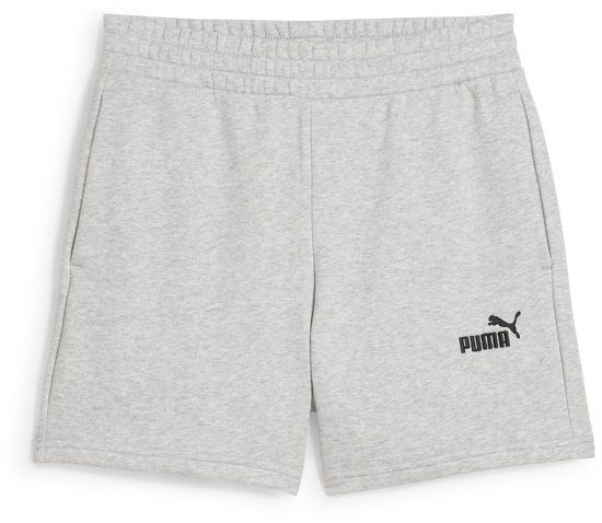 PUMA ESS Small No. 1 Logo 5'' High-Waist Shorts TR Dames Broek - light gray heather