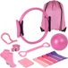 Ensemble de yoga et de fitness rose composé de 13 pièces