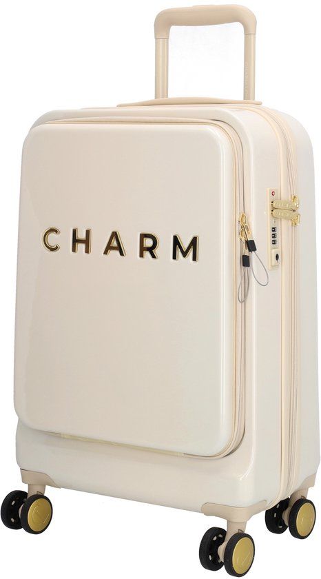 Charm London Capetown Koffer - Handbagage - Hardschalig - 55 cm - Beige