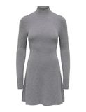 ONLY - ONLKATTIE LS HIGHNECK DRESS KNT - Dark Grey Melange - M
