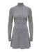 ONLY - ONLKATTIE LS HIGHNECK DRESS KNT - Dark Grey Melange - M