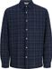 JACK&JONES JREBBEAM CHECK SHIRT LS Jongens Overhemden Lange mouw Katoen/Polyester Geruit Loose Fit Knopen Klassieke kraag Navy Blazer