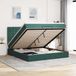 Prolenta Maison Exclusive - Ottoman bedframe met donkergrijs matraskussen, 160x200 cm, fluweel