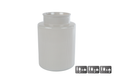 Vaas/windlicht Niamh L off-white glas 15x15x21cm
