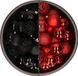 Bellatio Decorations Shoppartners Bv 74x stuks kunststof kerstballen mix rood en zwart 6 cm