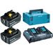 Makita - Pack 2 Batteries Bl1860b Dc18rd Makpac 198077-8