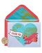 Papyrus Thank You Cards met enveloppen, globe en dekzeil met glitter (8-count)