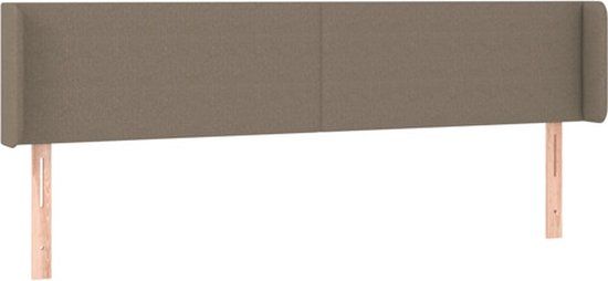 vidaXL Hoofdbord - Stof - Taupe - 203x16x78/88 cm