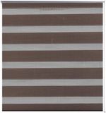 vidaXL Zebra rolgordijn 70,9 x 120 cm stofbreedte 66,7 cm koffiebruin