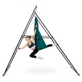 VEVOR Aerial Yoga Frame Swing Stand met 6 meter lange yogahangmat (groen)