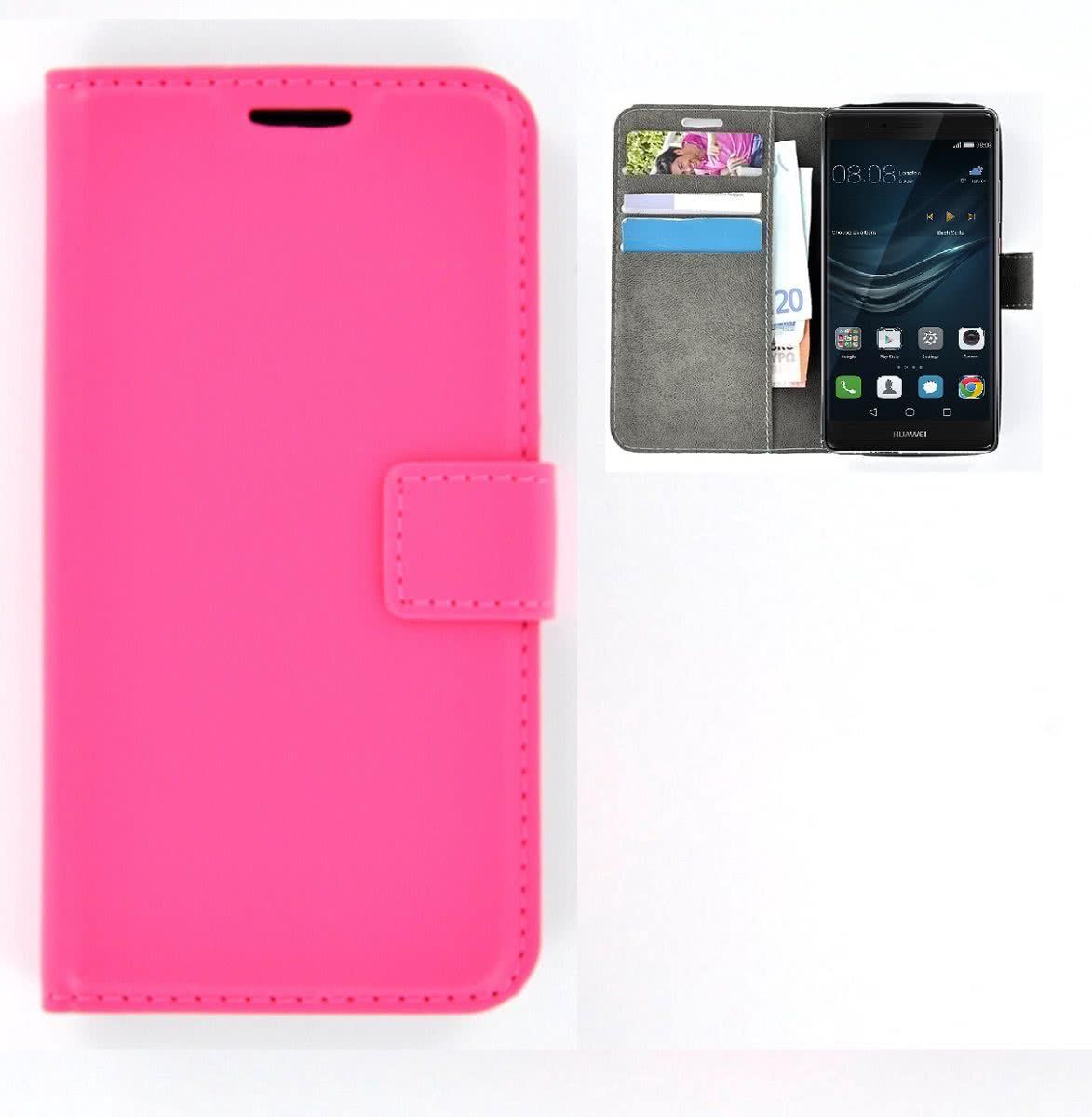 pearlycase Huawei P9 Plus smartphone hoesje book style wallet case roze