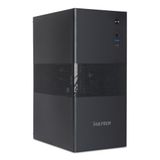 VulTech VCO-A1759-N PC-behuizing ATX Mid Tower van SPCC staal, type C, USB 3.0, ventilator 120 mm inbegrepen, zonder voeding, zwart
