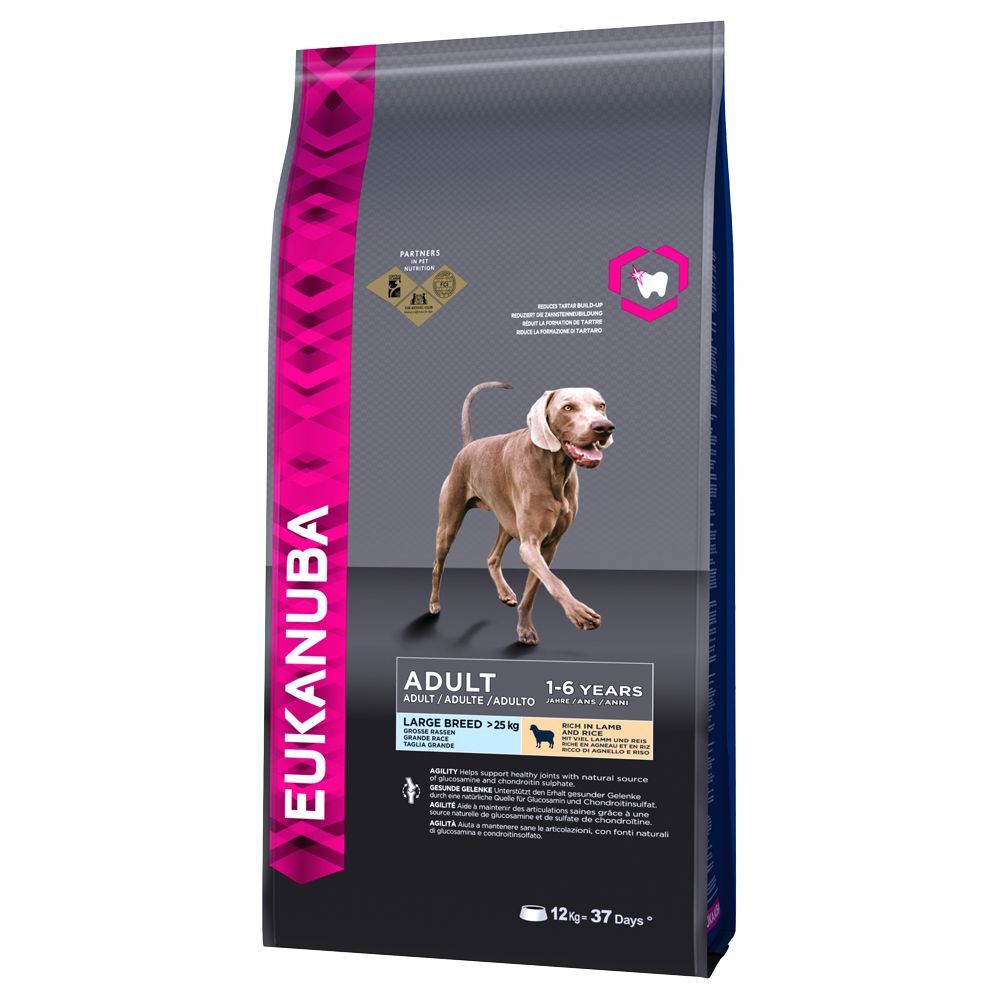 EUKANUBA Adult Large Breed Lam Rijst hondenvoer 12 kg