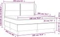 vidaXL Boxspring met matras stof taupe 180x200 cm