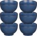 Vivalto Artesania Cerd Vivalto Kommetjes/serveer schaaltjes/soepkommen - 6x - Mistique - Keramiek - Blauw - D14 x H8 cm - Stapelbaar