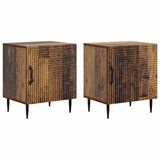 vidaXL Nachtkastje Oud hout 43 x 34,5 x 50 cm