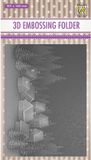 Nellie's Vaessen Creative EF3D017 Embossingfolder Nellie Snellen - Embossing mal - picture snowy village - kerst - dorp met sneeuw