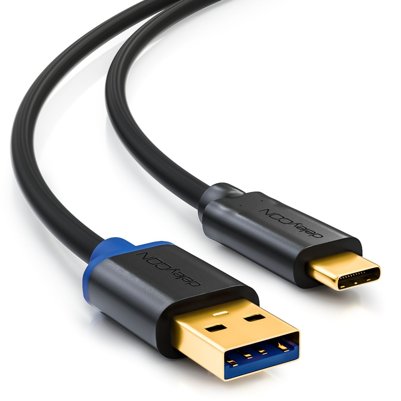 deleyCON USB 3.0 Kabel - A/C, 1.5m - Zwart