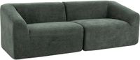 HOMCOM 3-zitsbank - Chenille (100% polyester) - 225 x 93 x 68 cm - Donkergroen