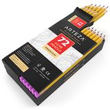 ARTEZA HB-potlood, bulkverpakking van 72 houten potloden, potloden met latexvrije gum, voorgeslepen voor soepel schrijven op school, op kantoor en om te tekenen en schetsen