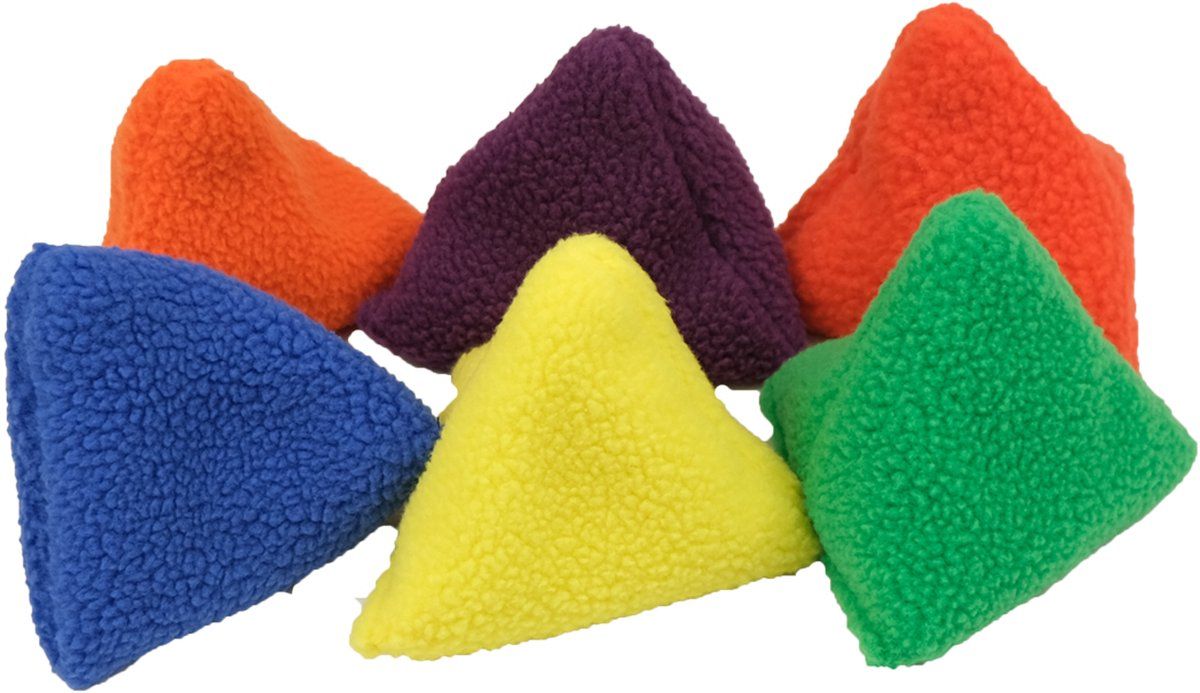 MD Sport Pittenzakjes Piramide Fleece - Set van 6 - Meerkleurig