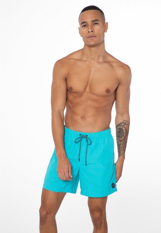 Protest Faster Zwemshort Heren Cool Aqua Effen Regular Fit Polyamide