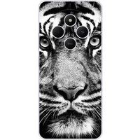 Xiaomi Redmi 14C 4G Bedrukt siliconen hoesje Tigre blanc et noir