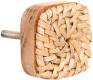 ATMOSPHERA CREATEUR D'INTERIEUR JJA Set van 2 meubelknoppen SYLLA mangohout en rotan beige