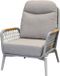 AVH-Collectie Monza verstelbare lounge tuinstoel aluminium zand / latte / linen inclusief kussen