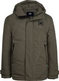 Petrol Industries Jongens Parka Jas - Hooded parka - 100% polyester - Rits met drukknopen, zijzakken - Grijs - Maat 104