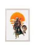 Komar Houten fotolijst "Mandalorian The Child Family Trip" in set - Afmetingen 30 x 40 cm - Wanddecoratie voor kinderen tieners