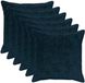 vidaXL - Kussensloop - 6 stuks - Hout - Marineblauw - 70 x 70 cm - Nep Konijnenbont