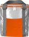 Merkloos Grote koeltas zilver/oranje - 15 liter - met hengsels - ideaal voor strand en picknick