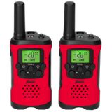 Alecto FR115RD Walkie Talkie Set - 2-Way Radio - 8 Channels - 446 MHz - Black/Red