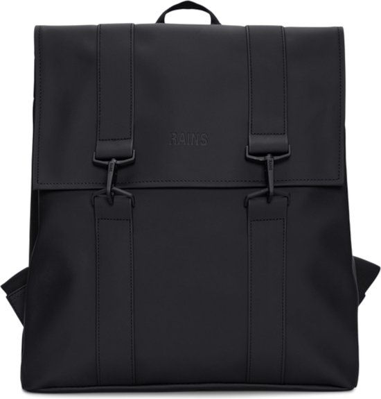 Rains MSN W3 Unisex Rugzak - Zwart - 22L - 13 inch laptopvak