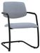 Generiek Workliving Vergaderstoel X5 - Sledeframe - Wolvilt Fenice 351 zachtblauw - frame zwart
