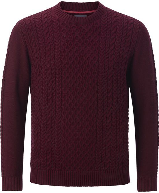 Jan Vanderstorm heren Trui - 56/58 - donkerrood - Plus Size