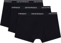Emporio Armani Core Logoband, 3 stuks, boxershorts voor heren, zwart/zwart, M
