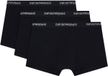 Emporio Armani Core Logoband, 3 stuks, boxershorts voor heren, zwart/zwart, M