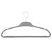 5five Set van 5x stuks kunststof/rubber kledinghangers grijs 45 x 24 cm - Kledingkast hangers/kleerhangers