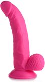 Xr Brands Pop Peckers Dildo réaliste avec testicules Rose 19cm