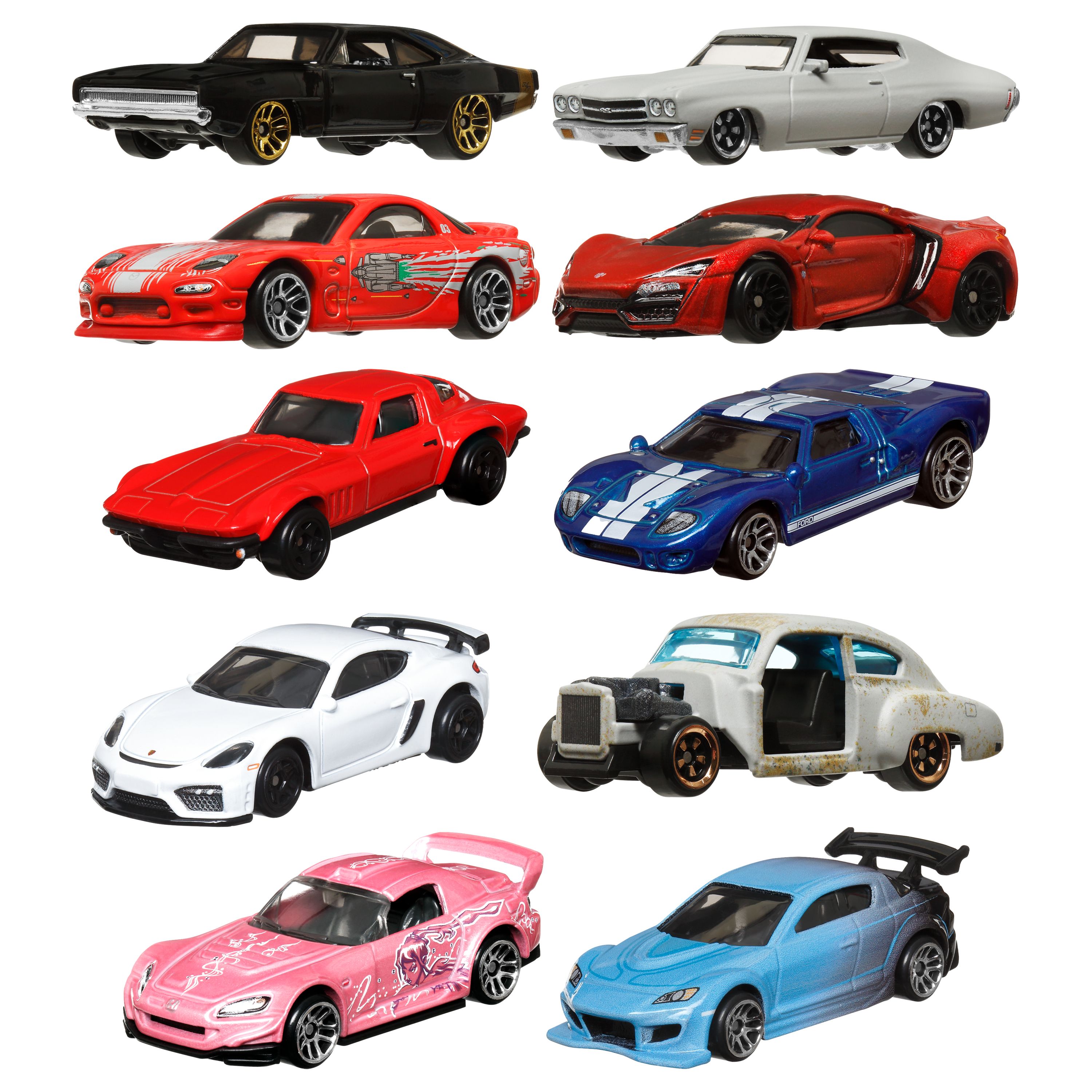 Hot Wheels Fast & Furious Auto's, assortiment met thema, 1:64 schaal