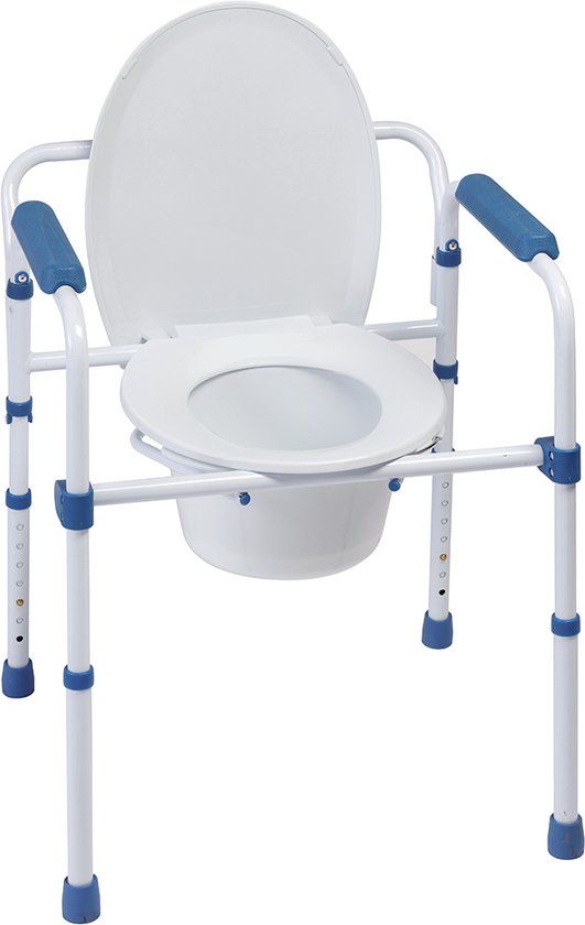 Merkloos / Sans marque Herdegen Toiletstoel 3 in 1 | Postoel | Toiletverhoger | Toiletframe | Inklapbaar