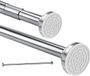 Unyqoos Tringle de rideau de douche télescopique en acier inoxydable, argent, 85–150 cm