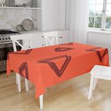Bonamaison Tafelkleed, Anti-Mold, Sneldrogend, Waterdicht, 100% Polyester Tafellaken, Oranje Bordeaux, 140 x 160 Cm - Ontworpen en Vervaardigd in Turkije