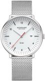 Mondaine Doppio 41mm staal mesh zil solar polshorloge voor heren