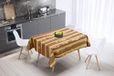 Bonamaison Tafelkleed, Anti-Mold, Sneldrogend, Waterdicht, 100% Polyester Tafellaken, Bruine tinten, 140 x 140 Cm - Ontworpen en Vervaardigd in Turkije