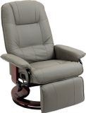 HOMCOM Relaxfauteuil Kunstleer Grijs
