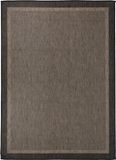Tapis d'extérieur plat tissé 200x280 cm brun foncé