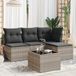 Maison Exclusive - Ensemble de jardin pour le jardin, composé de 5 pièces, avec coussins gris clair, en polyrotin